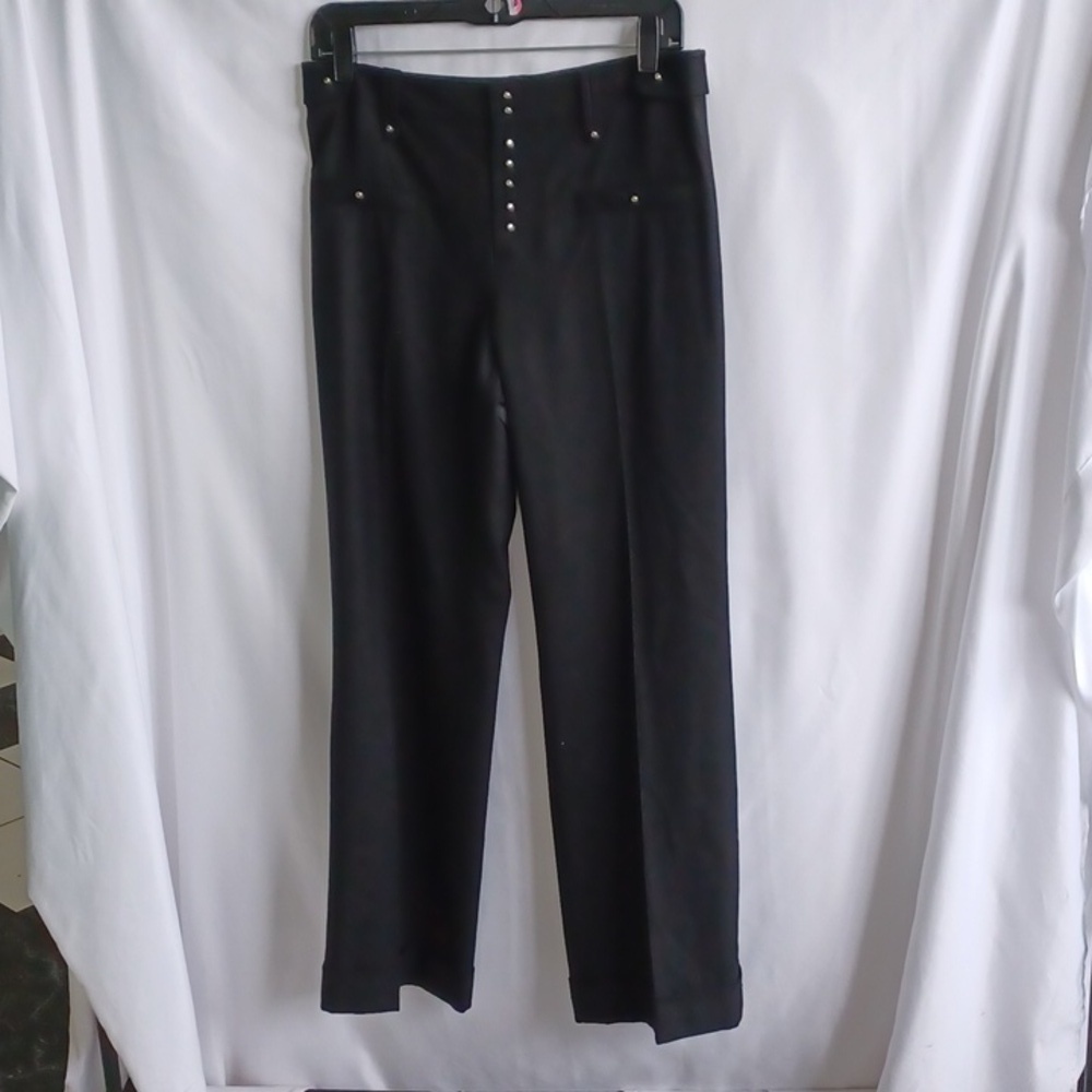 Per Se Black Wool Dress Pants Slacks Trousers Sz 4, 30" Inseam